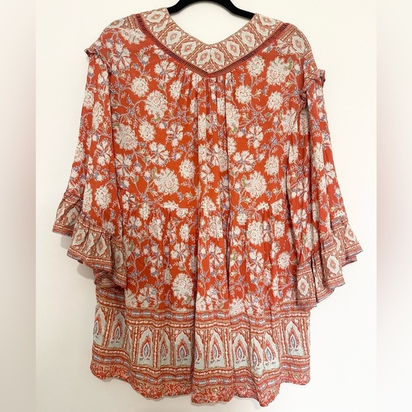 Free People Moonlight Dance Printed Tunic Top Size XS 100% Viscose boho indie - Picture 4 of 4
